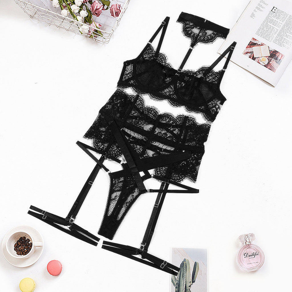 The Eyelash Lace Seductive Split Set