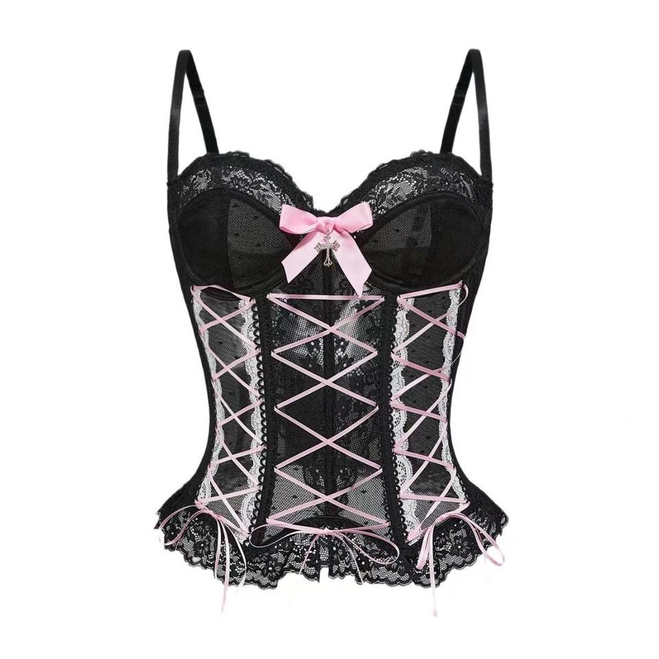 The Noir Elegance Crisscross Corset