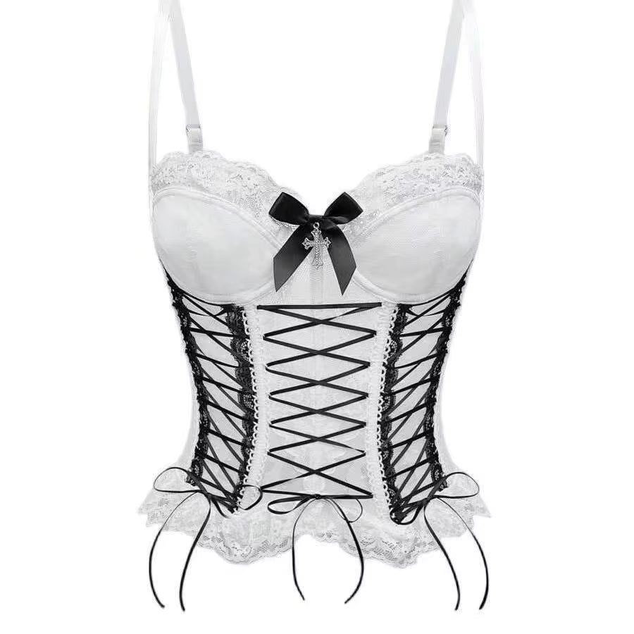 The Noir Elegance Crisscross Corset