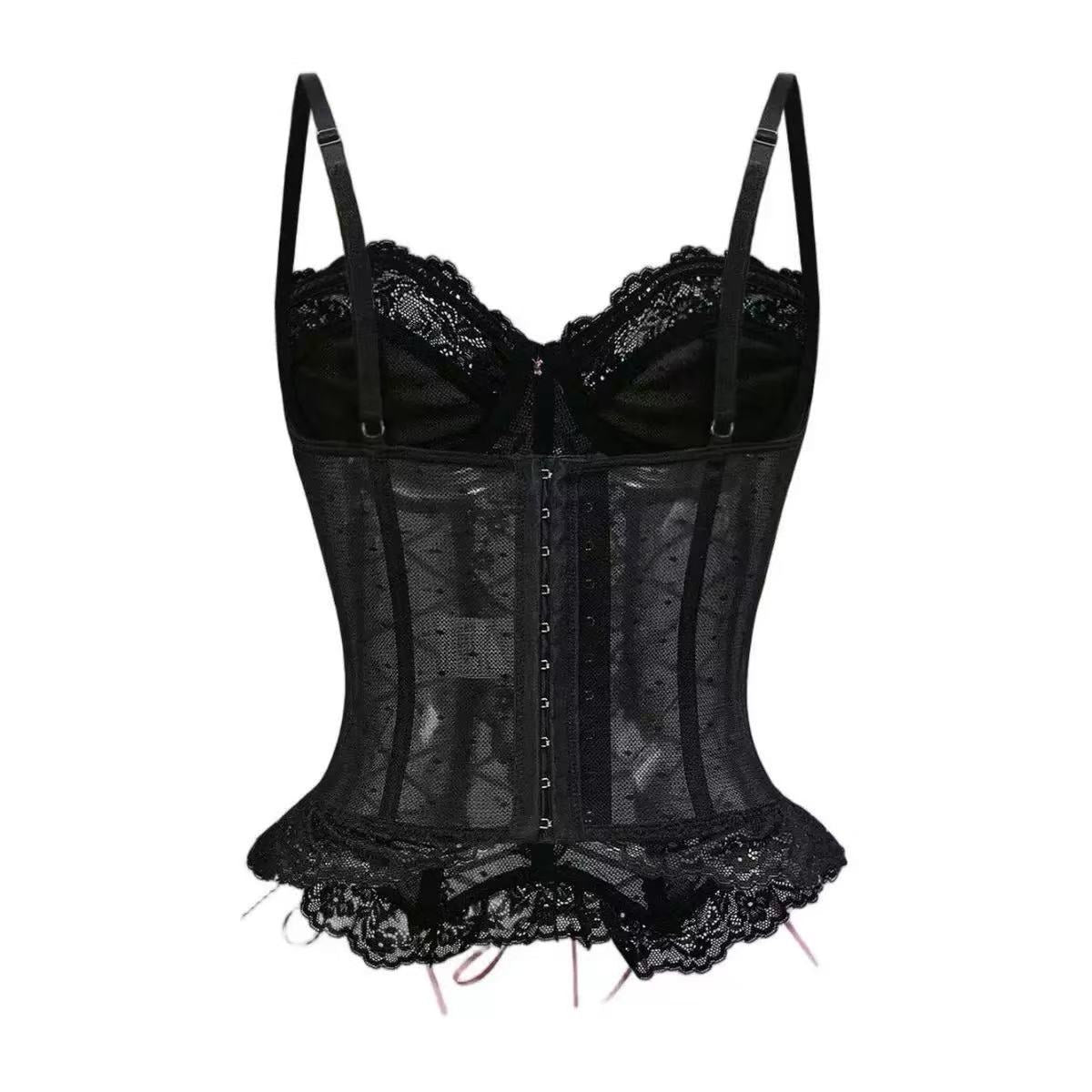 The Noir Elegance Crisscross Corset